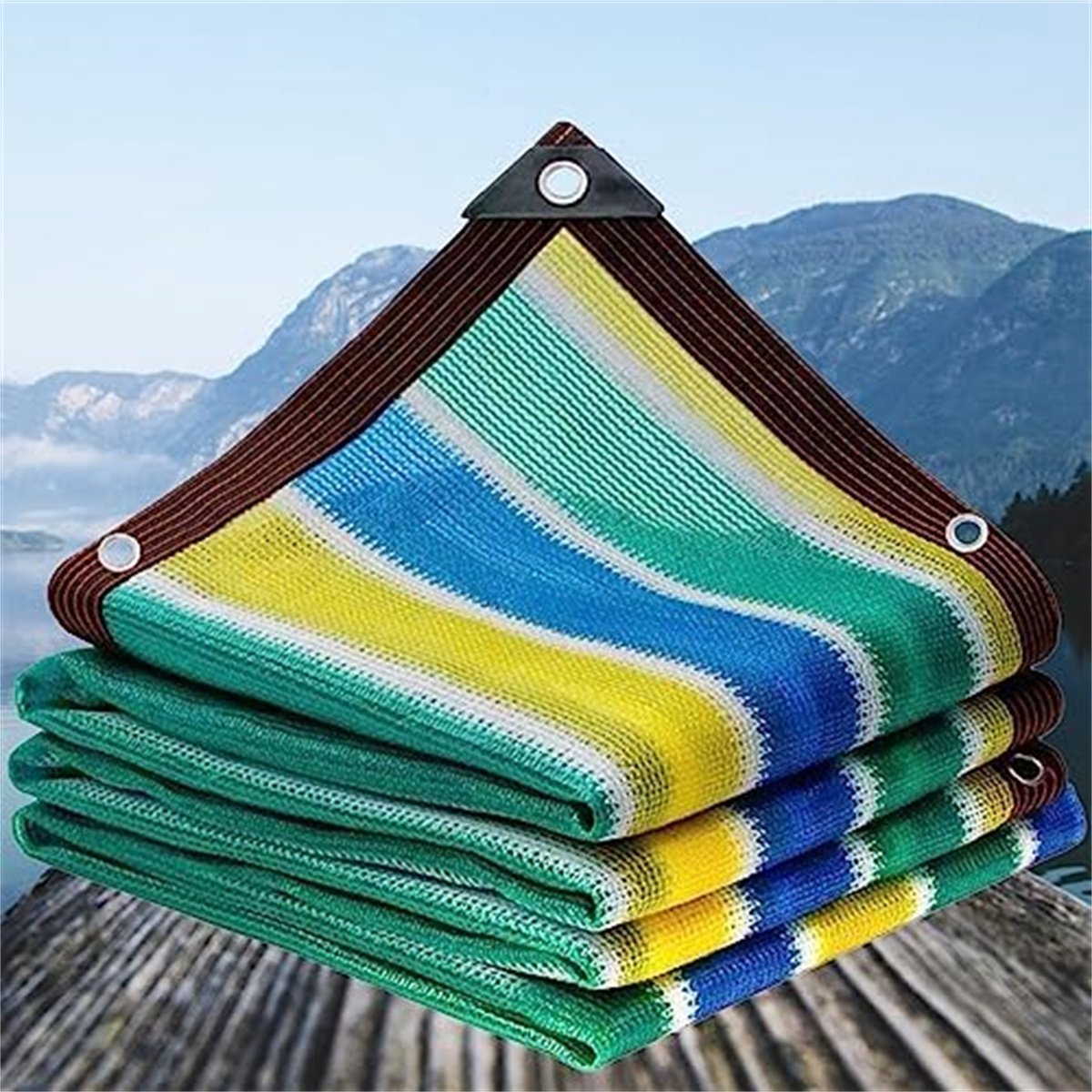 carmdering - Schattennetz - Beschattungsnetz Met Ösen - Zonnescherm Doek - 90% UV-Bescherming - Ademend HDPE Materiaal - Polyethyleen - Scheurvast En Duurzaam - Koelte Voor Buiten - 1 Stuks