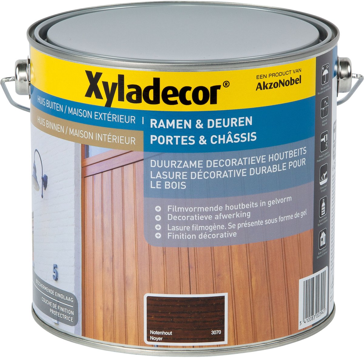 Xyladecor - Ramen & Deuren (solvent) - Notenhout - 2,5 L