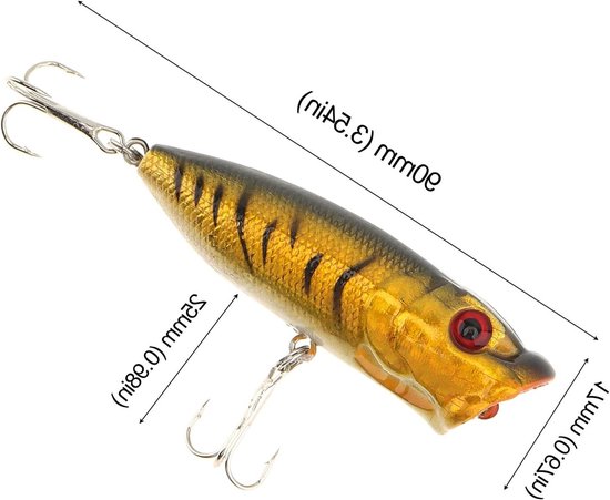 Topwater Crankbaits en Lifelike Swimbaits voor Zoet- en Zoutwater, Perfect voor Baars en Roofvisvangst — afbeelding 5