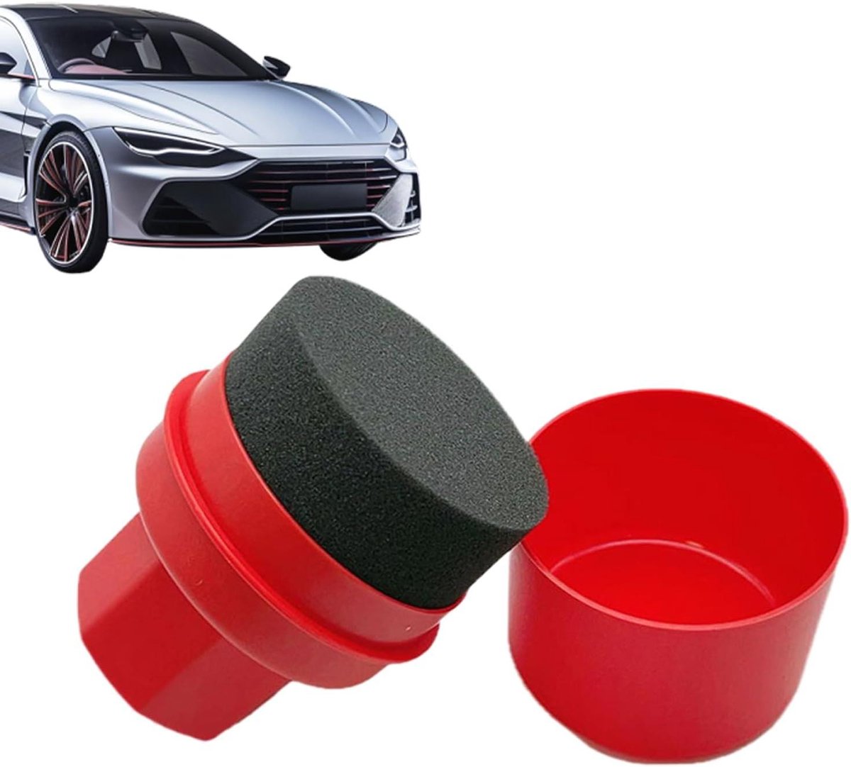 Autobanden Borstel - Velgen Applicator - Auto Onderhoud - Ergonomisch Ontwerp - 12 cm - Rood