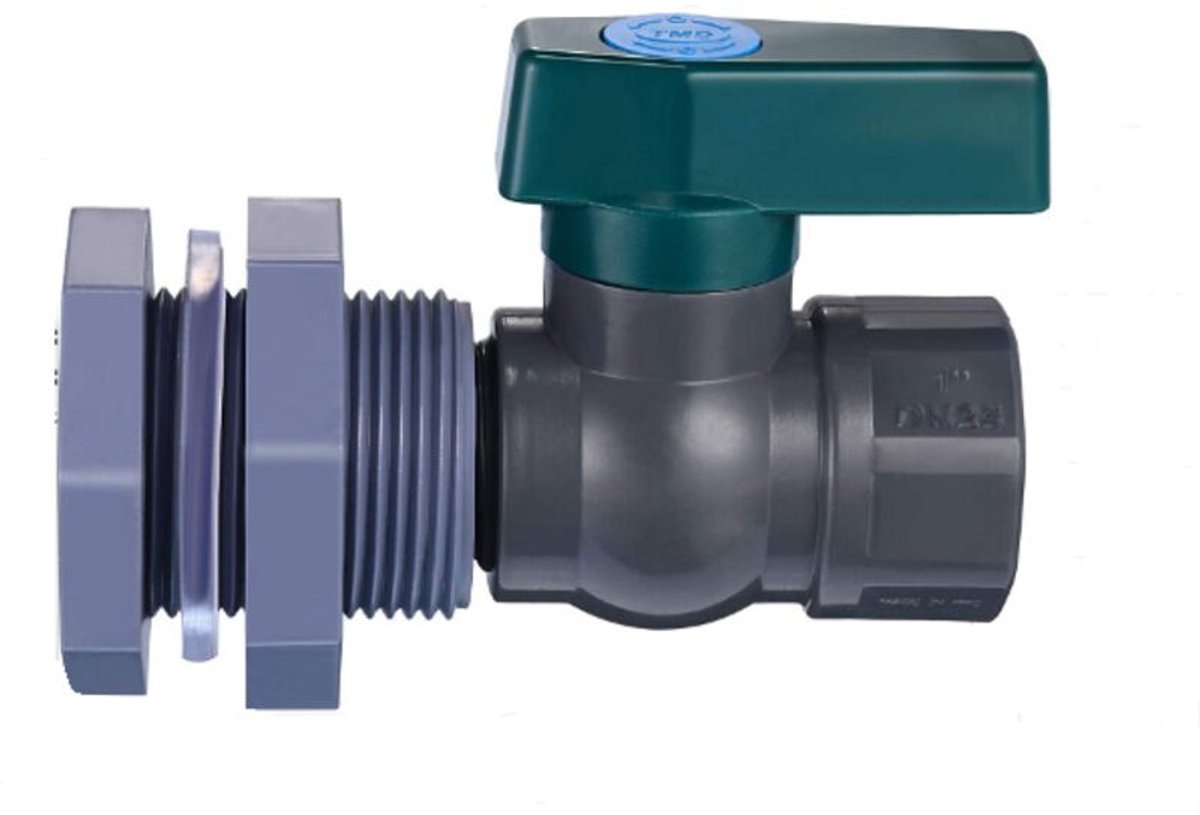 Regenton tapkraan - set van pvc - regentonventielen (25 mm ) voor aquaria, zwembaden (1 set)