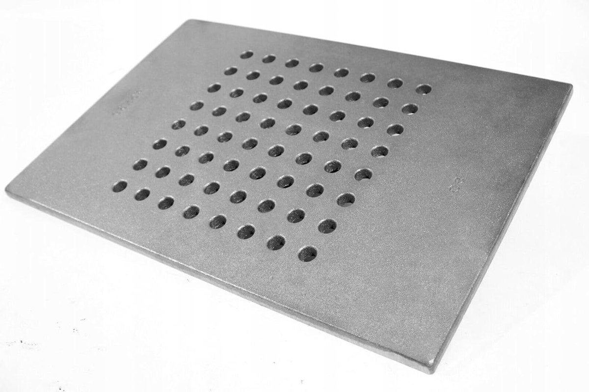 Ovenrooster - Haardrooster Kachelrooster - Efficiënte Verbranding - Robuust Gietijzer - 30 x 24 cm - Zilver