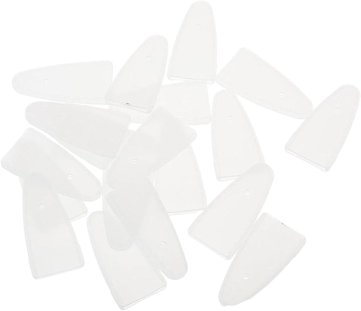 Schaarbeschermers - Veiligheidshoesjes - Scherpe punten beschermen - U-vormige afdekking - 24 stuks - Wit