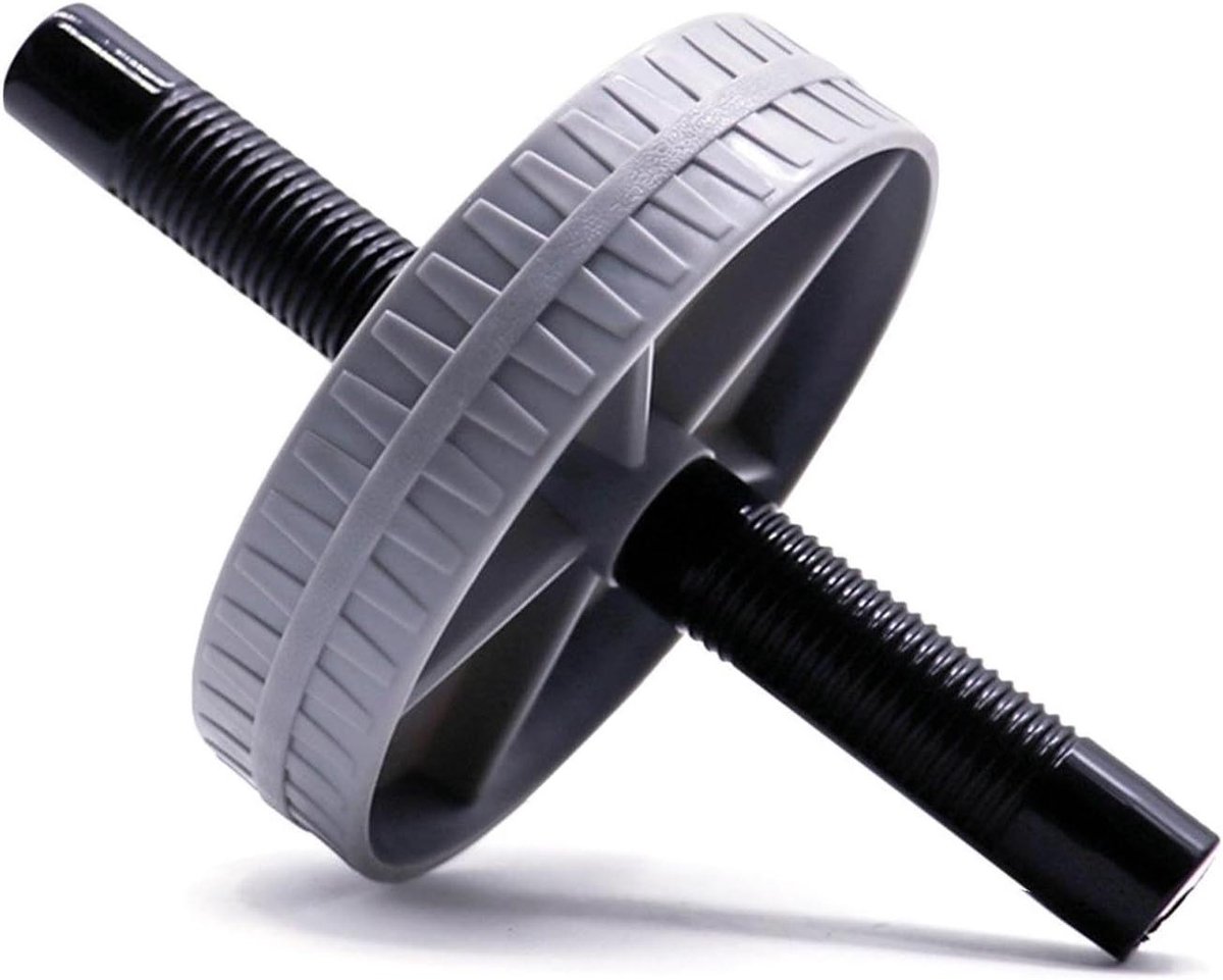 Abdominal Wheel - Buikspierroller Core Trainer - Core Training - Automatische Terugslag - 15cm Diameter - Grijs