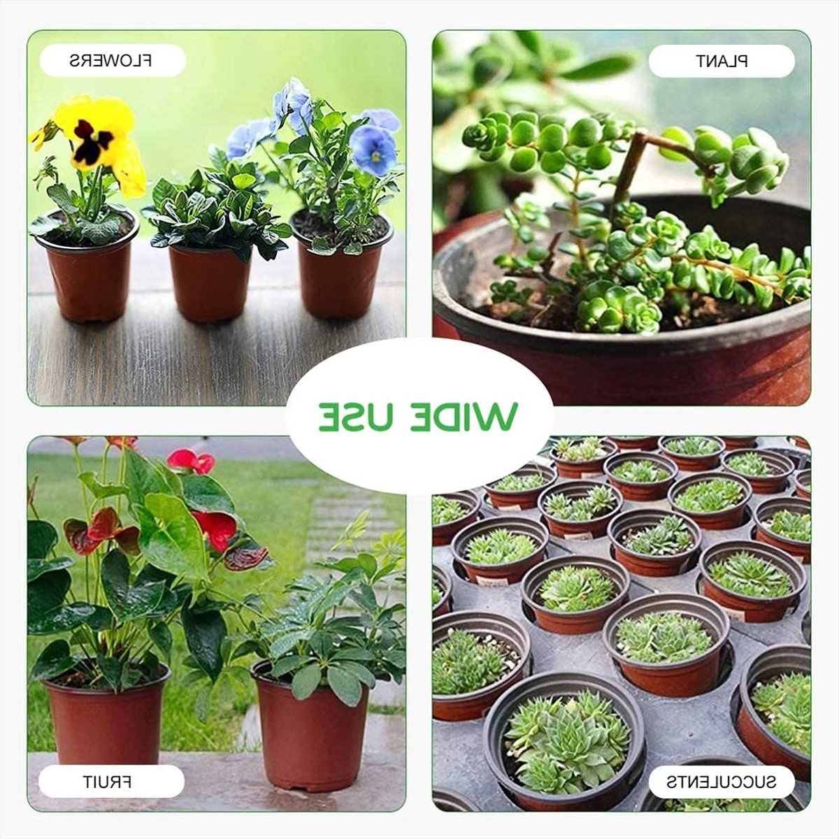 50 Stuks Ronde Plastic Bloempotten, Multifunctionele Plantcontainers, Duurzaam en Herbruikbaar, 10 x 8 cm, Ideaal voor Tuin en Binnengebruik