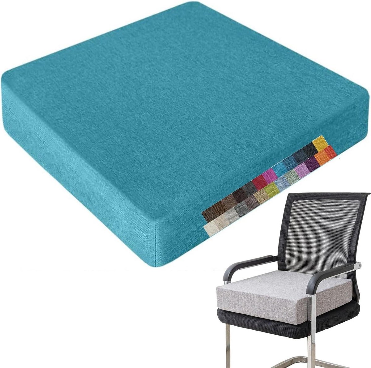 Vierkant Buitenkussen - Zitkussen Tuinstoel - Comfortabel Zitten - Antislip Onderkant - 55