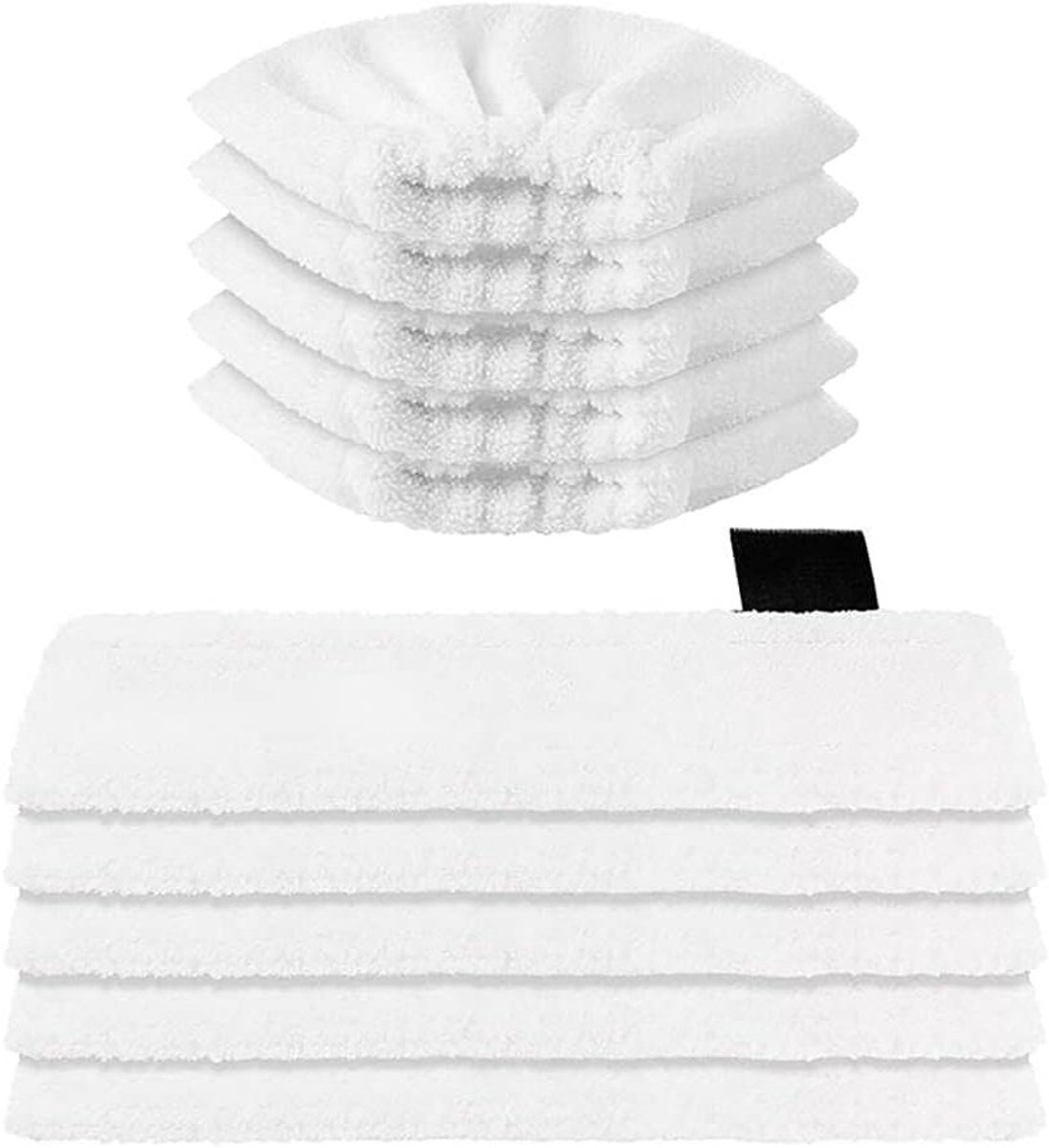 Stoommop Doeken - Microvezel Pads - Vloeren Reinigen - Premium Kwaliteit - 5 Stuks - Wit