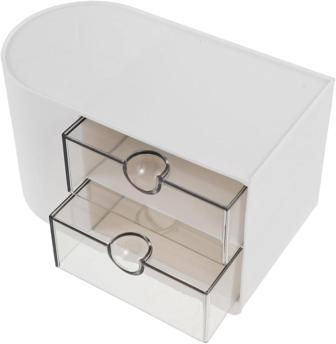 Bureau Organizer - Opberger met Lade - Bureau Opruimen - Meerdere Vakken - 18x10x9.5 cm - Wit