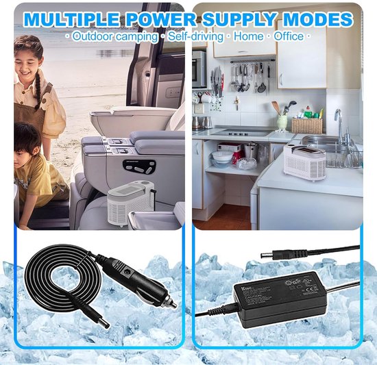 KZQ Ijsblokjesmachine - Mini-ijsblokjesmachine voor in de auto - Draagbare ijsblokjesmachine voor op het aanrecht - Maakt 8 ijsblokjes - Snelle ijsproductie in 10 minuten - 12V-autoadapter - Geschikt voor thuis en buitenshuis - Paars van kzq — afbeelding 2