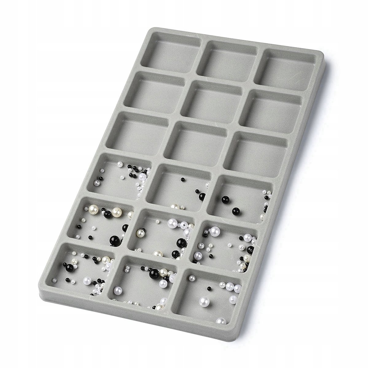 Organizer met 18 vakjes voor kralen en kleine onderdelen - 34.5x20 cm