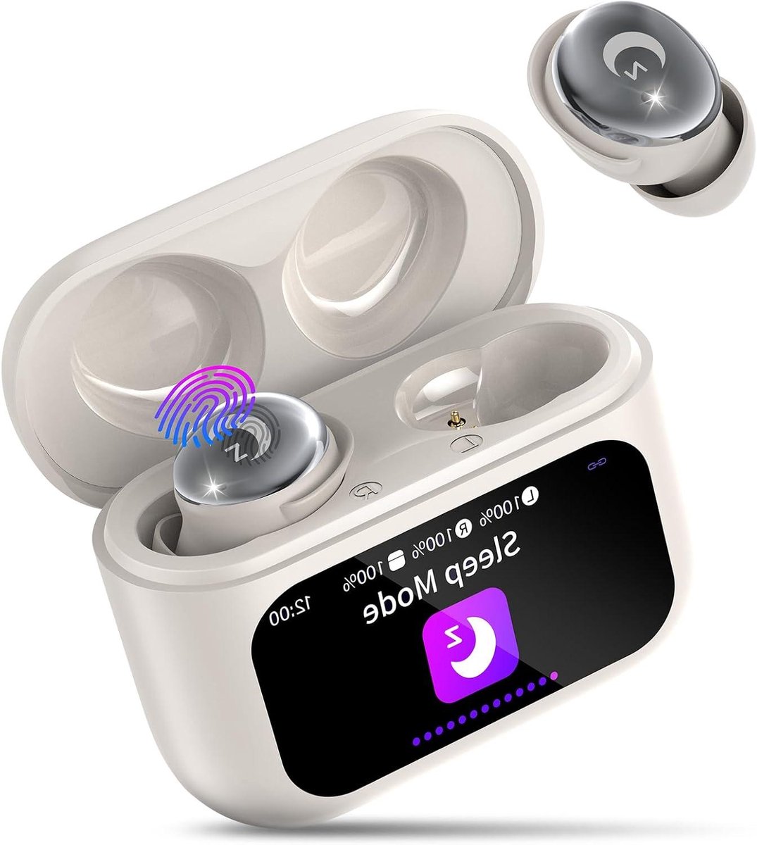 Bluetooth Hoofdtelefoon - Slaap Oordopjes - Comfortabel Slapen - Ultra Plat Ontwerp - 48 Uur Batterij - Lichtgrijs