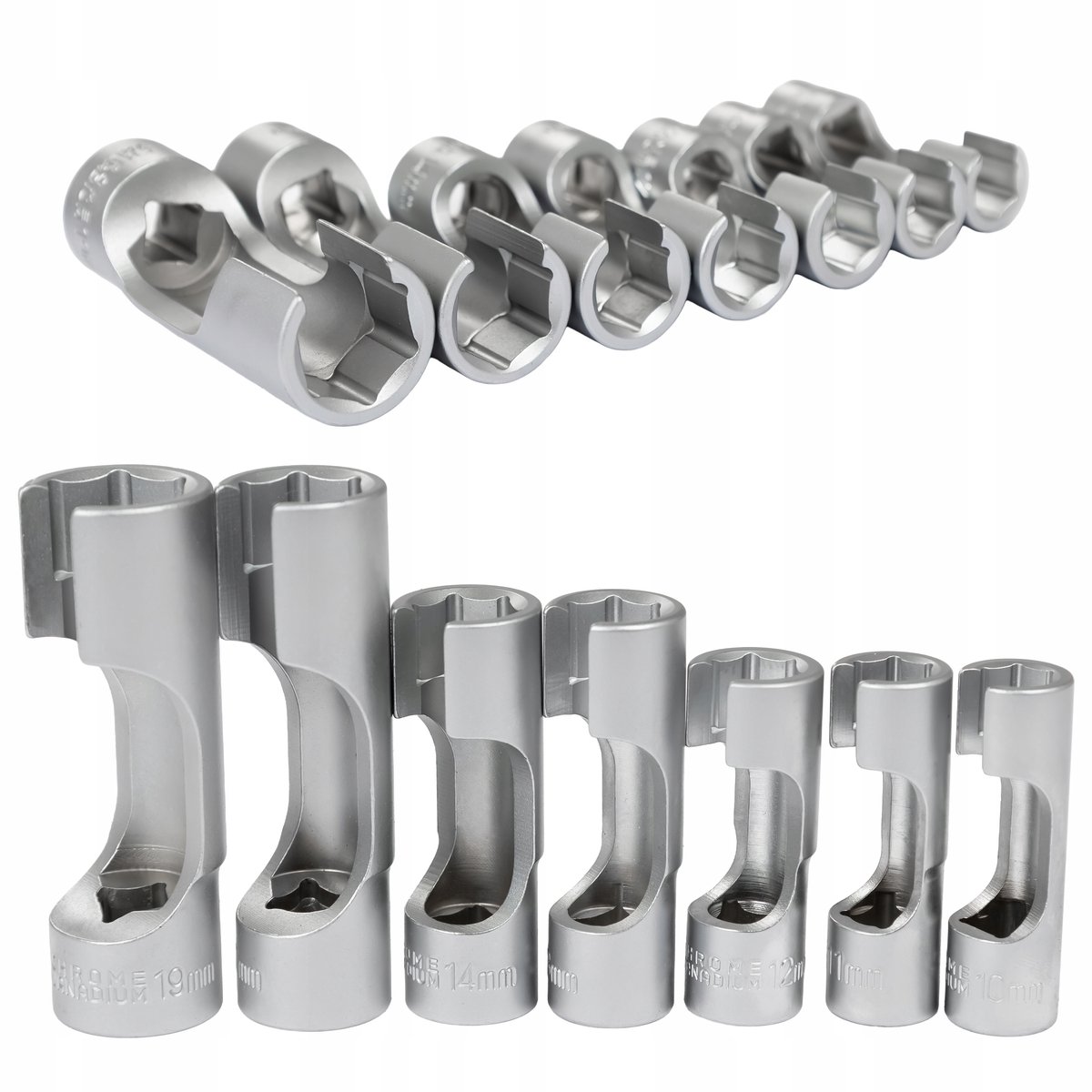 Dopsleutelset Lambdasonde 3/8" 10-19mm met Kabeluitsparing