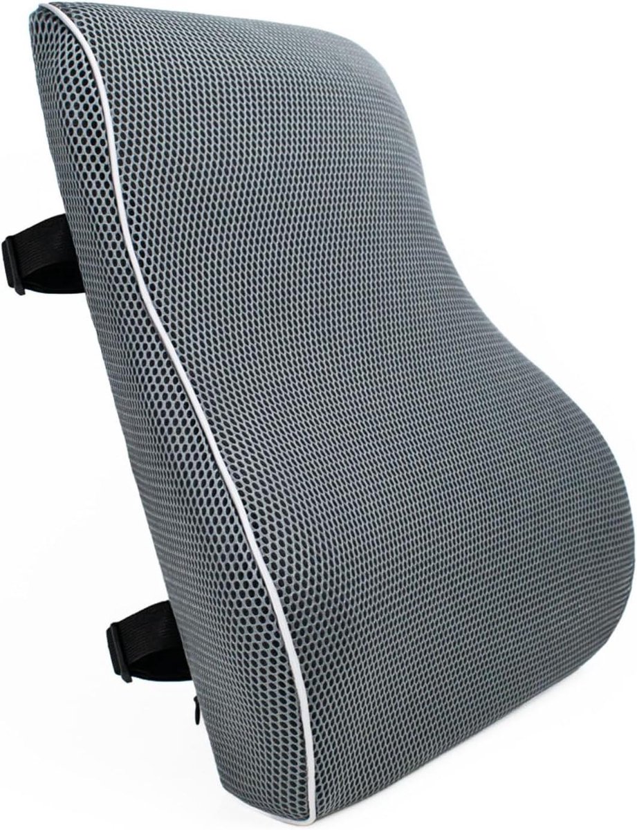 Lendenwervelkussen - Rugsteun Kussen - Houding Verbeteren - Traagschuim Met Mesh - 45x40x10cm - Stijl 2