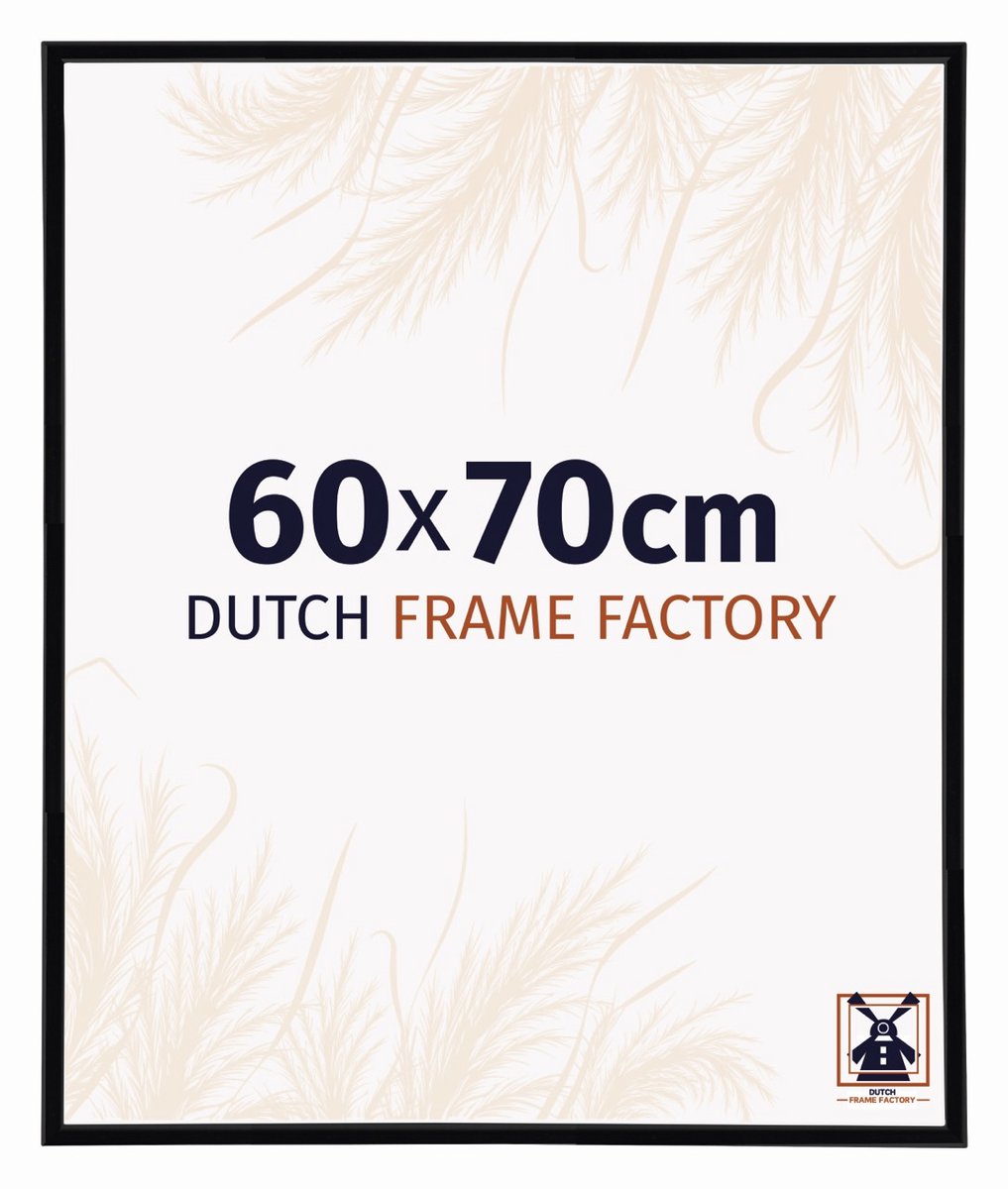 Dutch Frame Factory Fotolijst 60x70 cm - Kunststof - Zwart Hoogglans - Angers