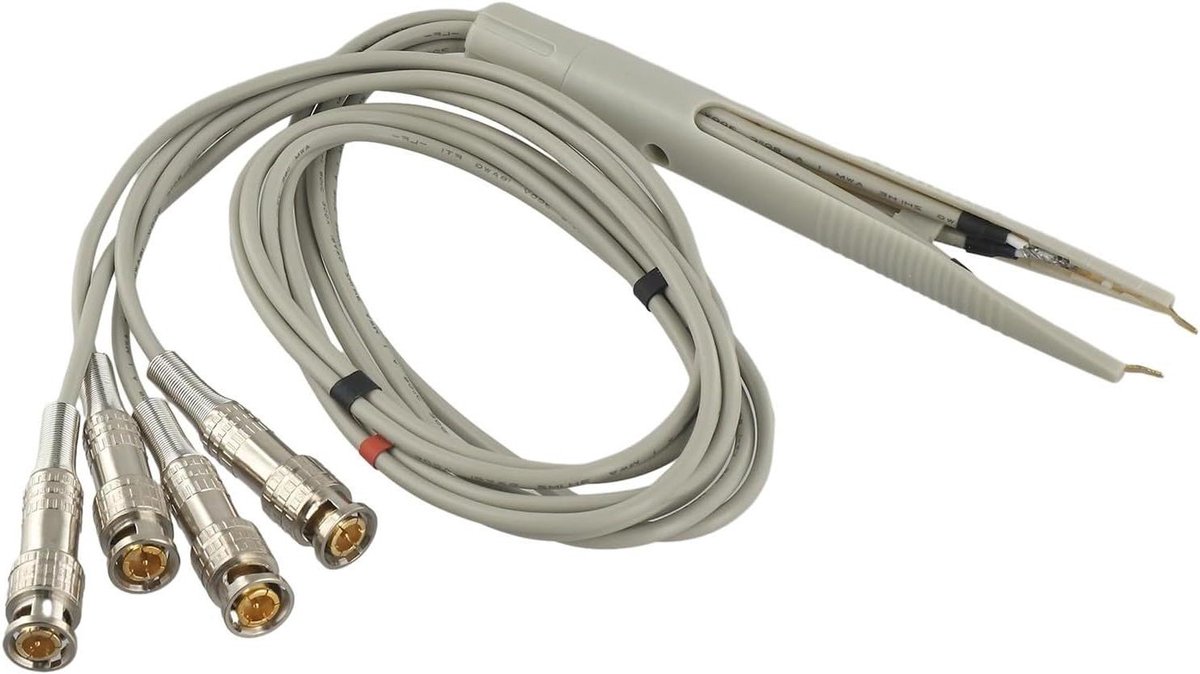 Digitale Brugmeter - Meetkabel - Macht Testen - Vergulde Klem BNC - 780mm Kabel - Zwart