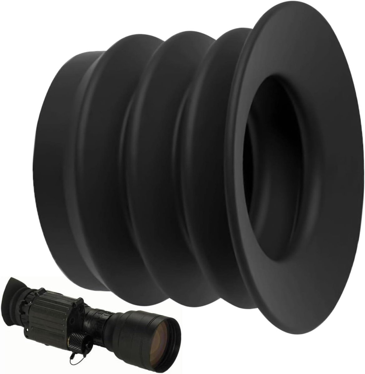 Oogbeker Nachtzicht - Monoculaire Eyecup - Apparatuur Beschermen - Versterkte Lensbescherming - Compact Ontwerp - Zwart