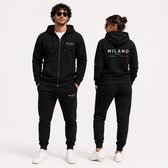 Trainingspak Heren met Rits - Joggingpak Heren Milano - Hoodie Heren en Sportbroek - Sportkleding Heren - 3XL