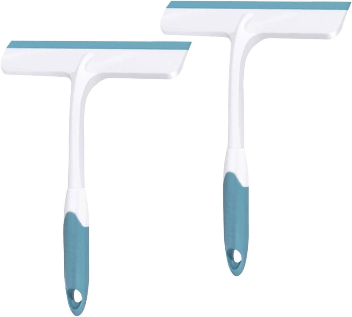 Kunststof Wisser - Douchewisser Raamwisser - Streeploos Reinigen - Ergonomische Grip - 2 Pack - Blauw