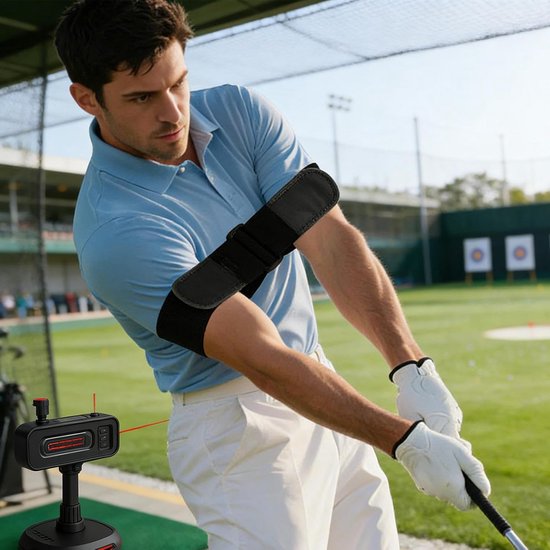 Golf Armband - Trainingshulpmiddel - Swing Verbeteren - Stabiele Houding - Verstelbaar - Zwart van GOLF — afbeelding 5