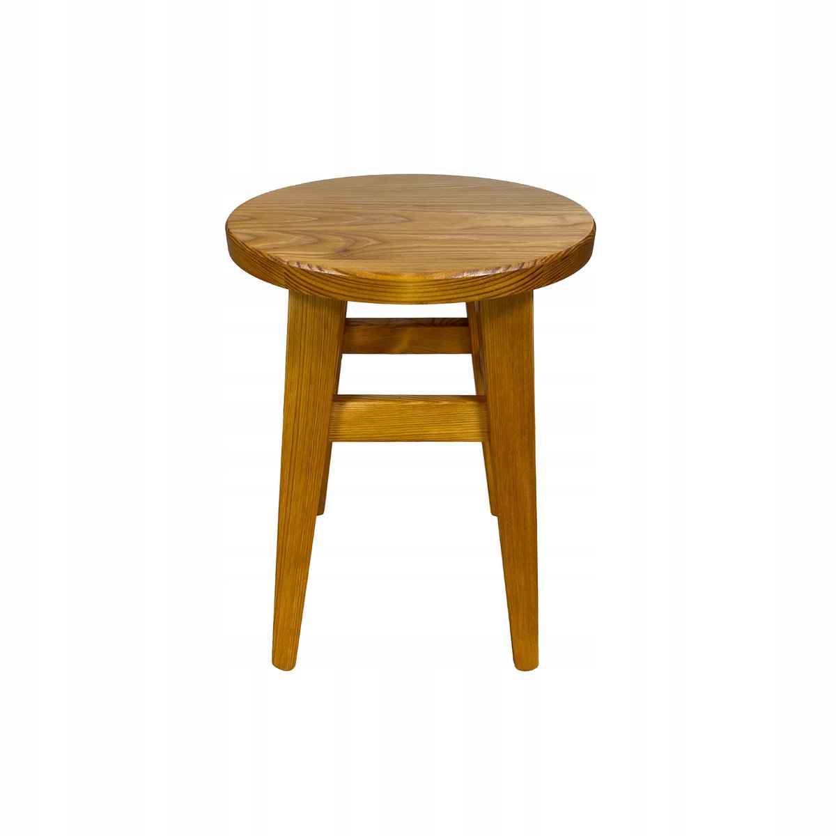 Massief Houten Krukje - Els Kleur, Rond, Licht & Stevig