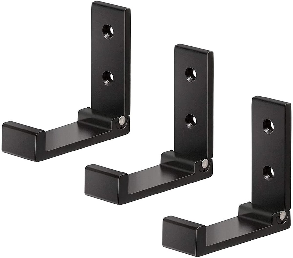 JHUBERS- Wandhaak 90 graden draaibaar - Opvouwbare Haak - Aluminium Muurbevestiging - Voor Keuken/Badkamer/Slaapkamer - Max. belasting 10kg