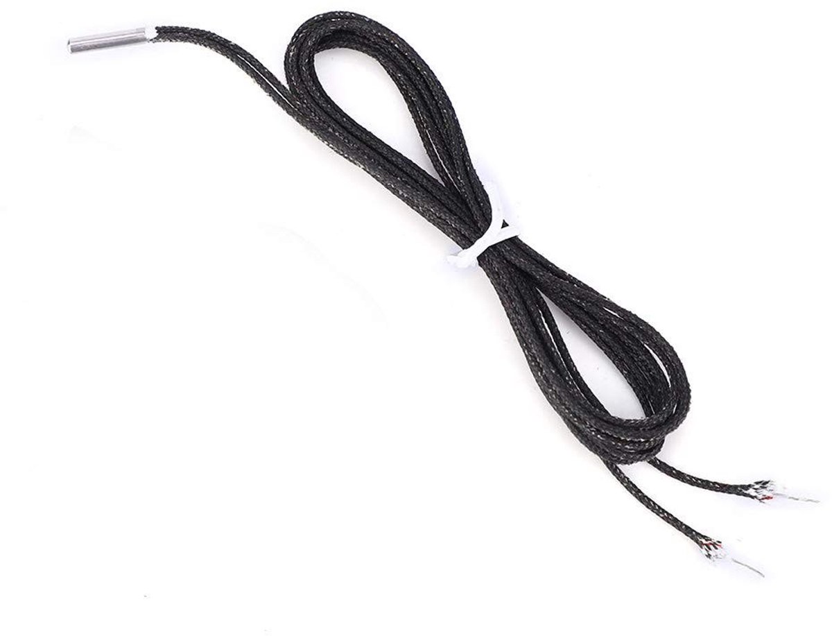 Dailygoods- Temperatuursensor Waterdicht - Temperatuursensor Wifi - Roestvrij Staal - 1 m Kabel - Geschikt voor 3D Printer - Thermostatische Toepassingen - Temperatuursonde