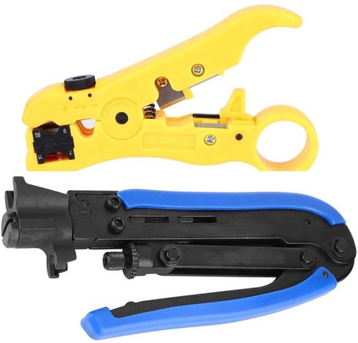 Jhubersproducts - Coaxiale kabelstripper - Kabelkrimptang