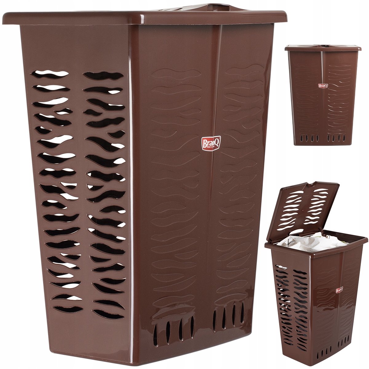 BranQ Wasmand 42L - Stijlvol Bruin & Beige