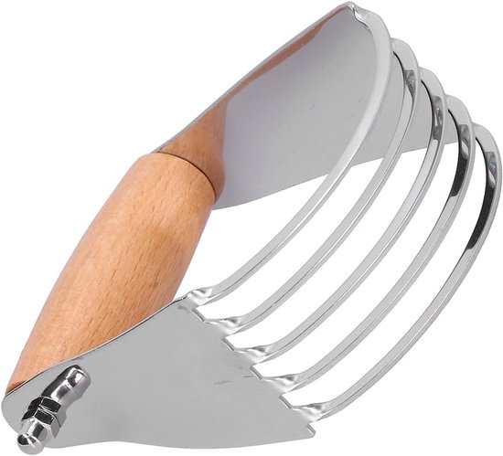 Deegblender - Gebaksnijder - Bakken en mengen - 5 roestvrijstalen messen - 116 g - Houtkleur — afbeelding 5
