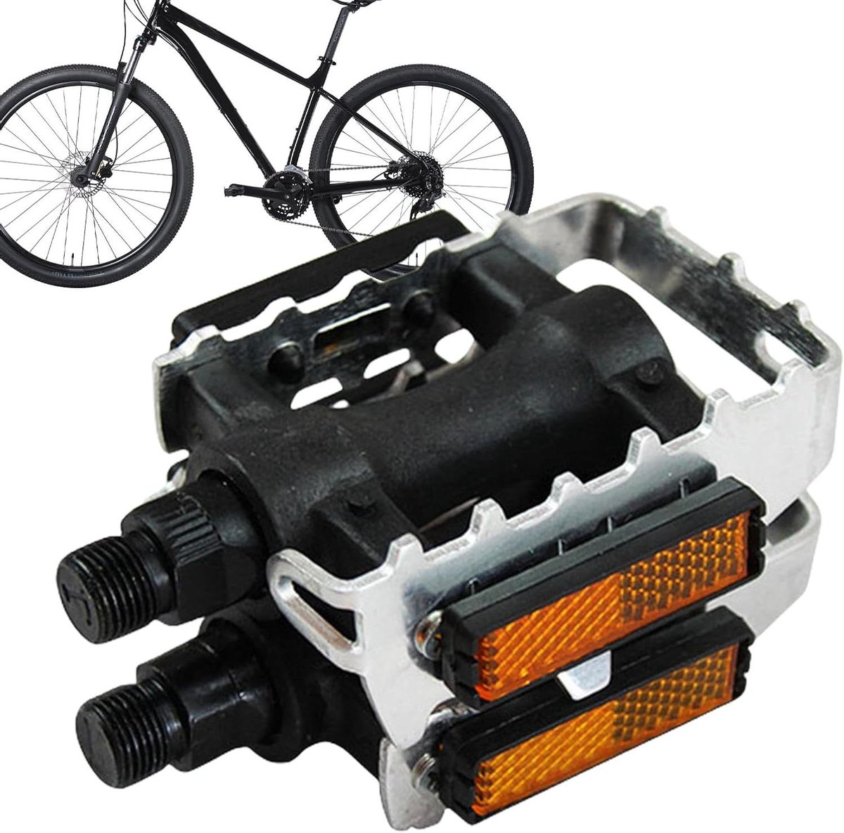Fiets pedalen - Platte pedalen - Moeiteloos fietsen - Antislip ontwerp - 9/16 inch - Zilver