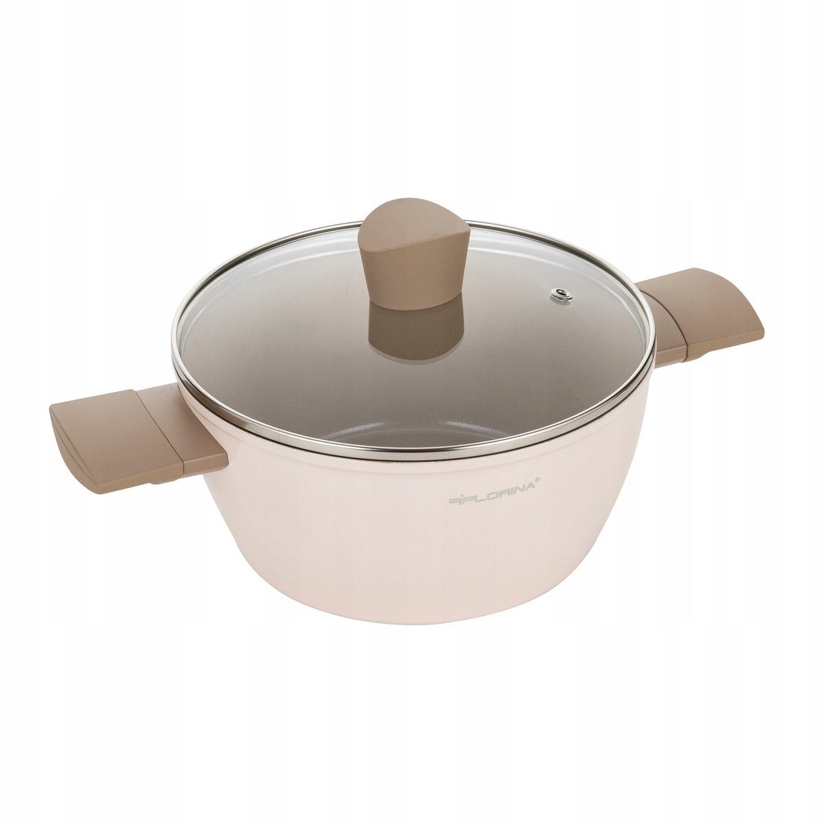 Florina Mokka Aluminium Pan 24 cm 3.6L - Keramische Anti-aanbaklaag