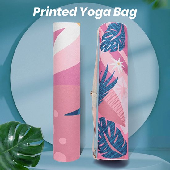 Yogamat opbergtas met dubbele ritssluiting, grote capaciteit en verstelbare schouderriem Geschikt voor het gemakkelijk meenemen van je yogamat. van Yogamat — afbeelding 2