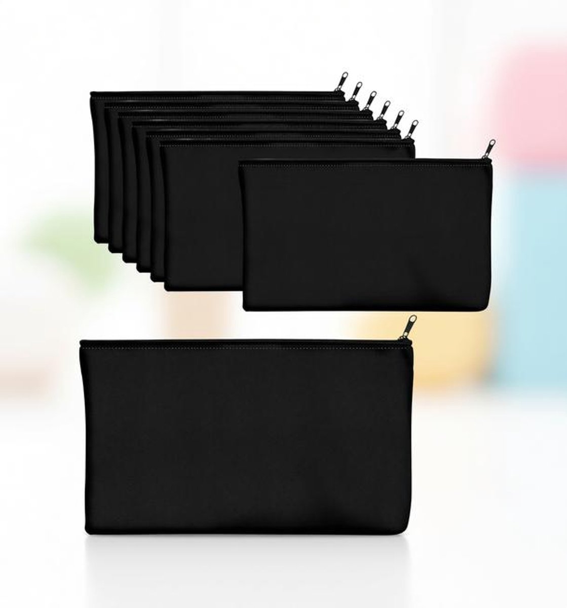 Maison Elara 15 Stuks Canvas Ritszakken - Opbergzakken voor Make-up en Accessoires