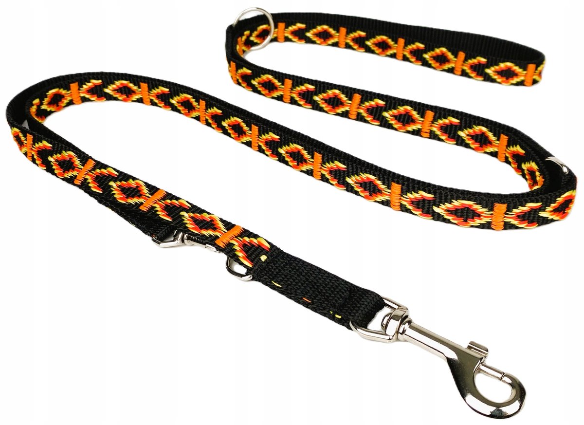 Verstelbare Hondenlijn 225 cm - 16 mm Breed - Sterk Jacquard