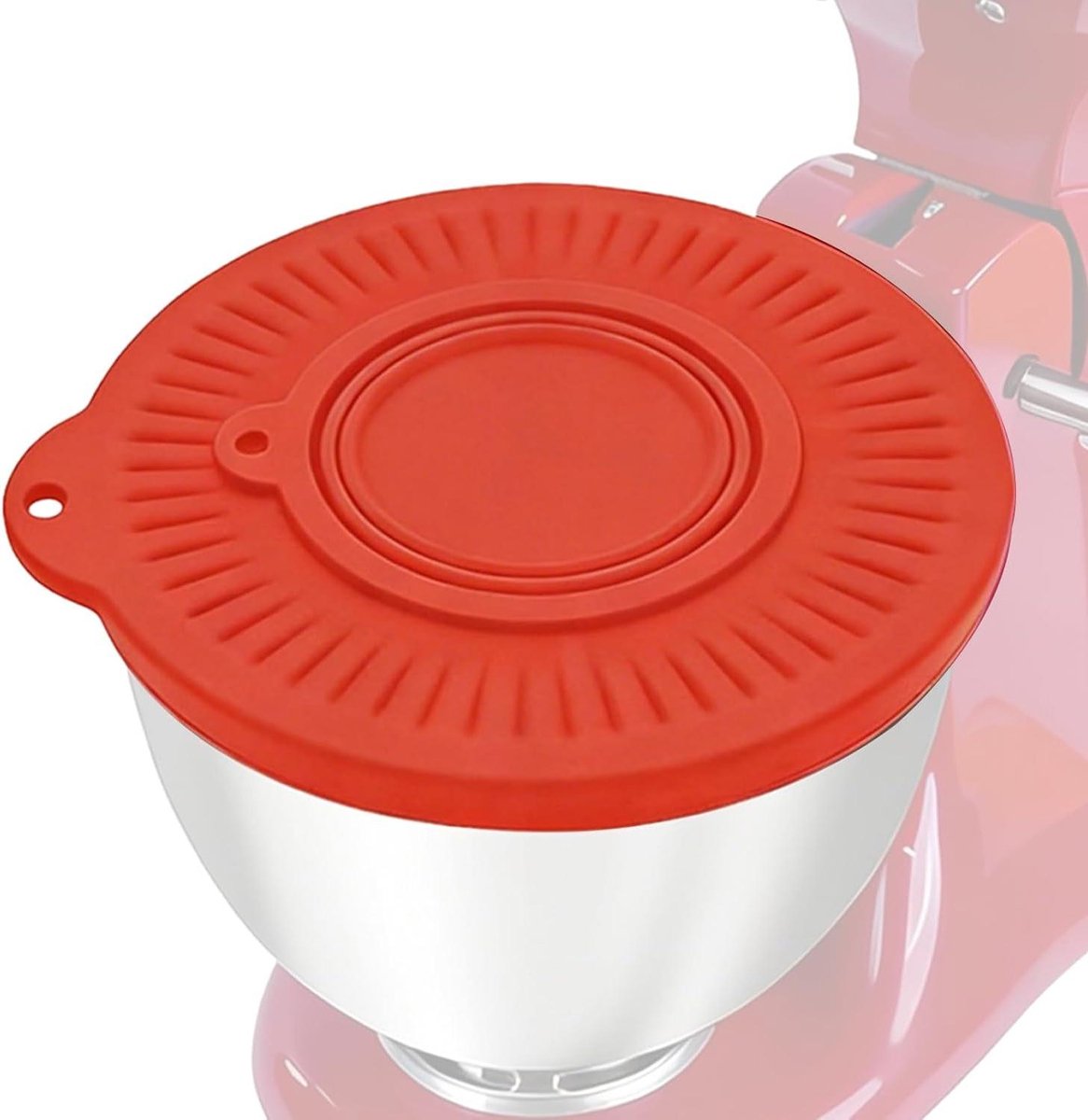 Spatbescherming Mixer - Mengkom Schild - Bakken en Koken - Poederdispersie Controle - 4.5-5 Liter - Rood