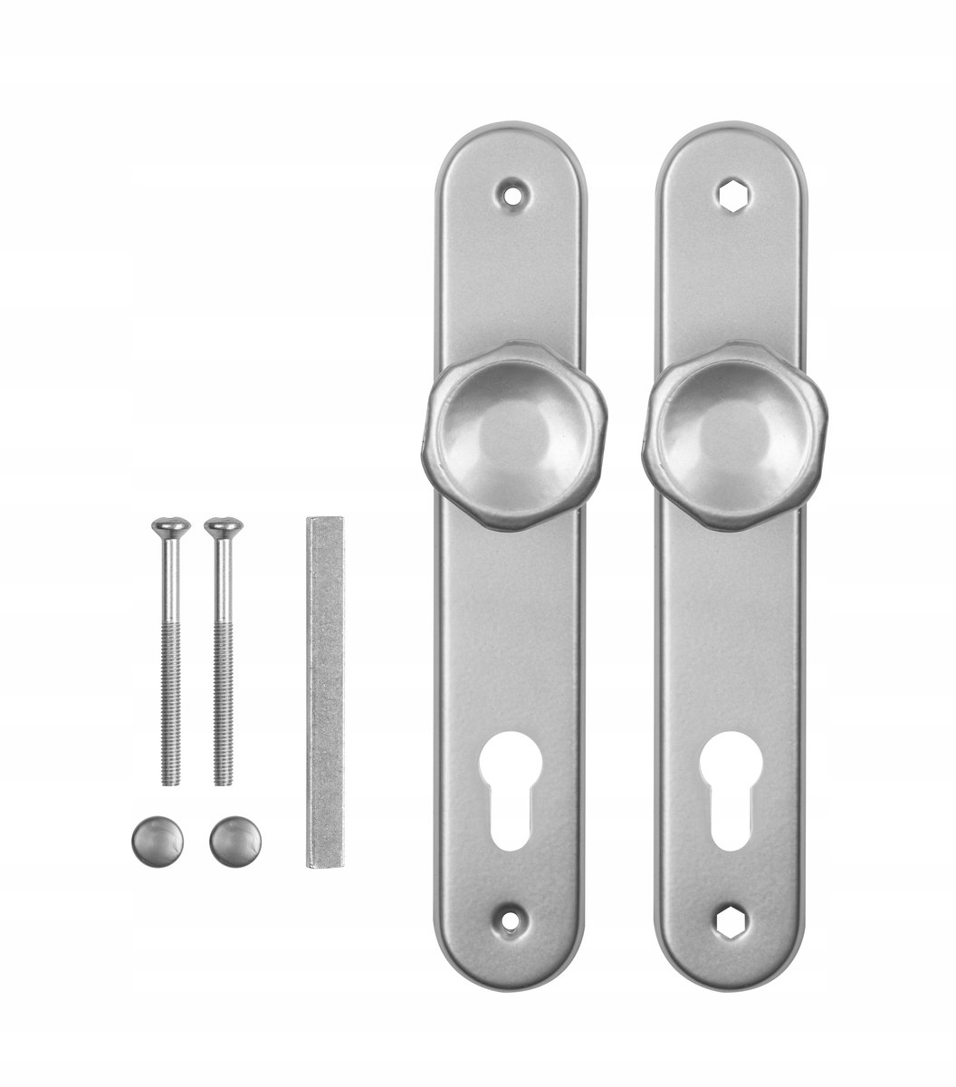 Deurkruk Deurknop 72mm Inclusief Cilinder Zilver