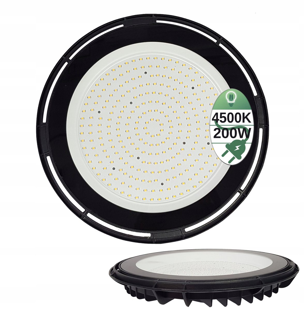 Industriële High Bay UFO LED Lamp 200W IP65 Neutraal Wit 4500K