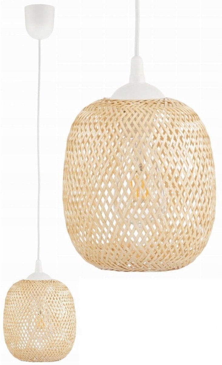 BOHO bamboe hanglamp fijne vlecht PHU12B - Natuurlijk design
