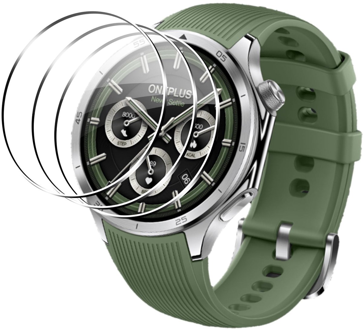 Dailygoods - 3 Stuks Beschermfolie voor Smartwatch 47 mm Krasbestendig en Luchtbelvrij