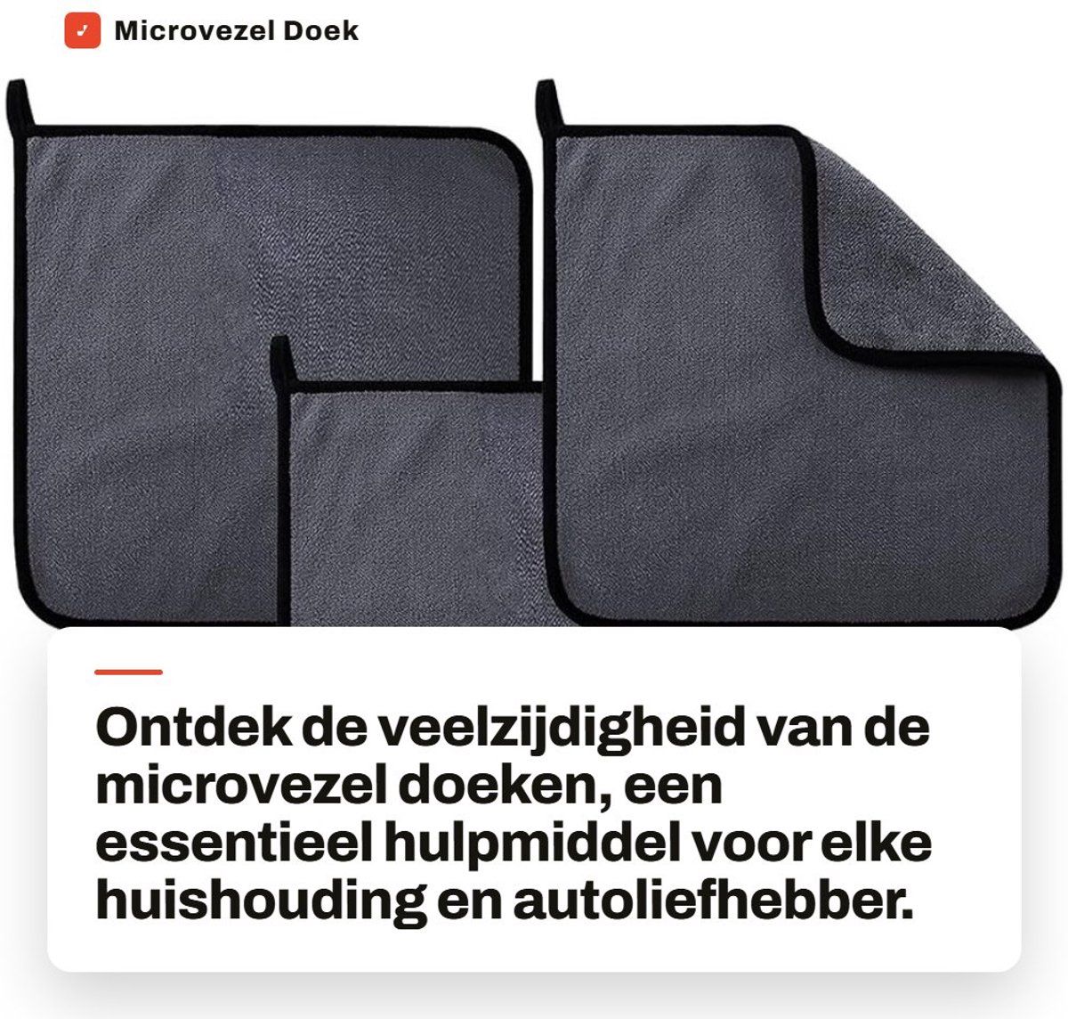 Dailygoods- Microvezeldoek Extra - 3 Stuks - Premium Reinigingsdoeken - Dubbelzijdige Autodrooghanddoeken - Absorberend - Zacht en Duurzaam - Reinigingsdoek