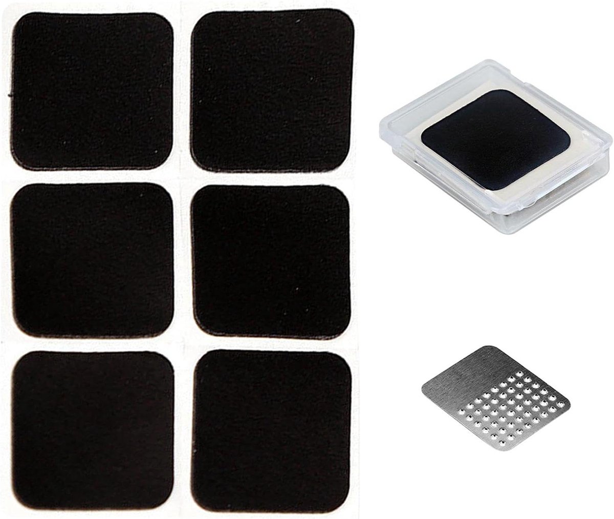 Fiets binnenband reparatieset - Bandenplakkers - Band repareren - Zelfklevend en draagbaar - 6 stuks - Zwart
