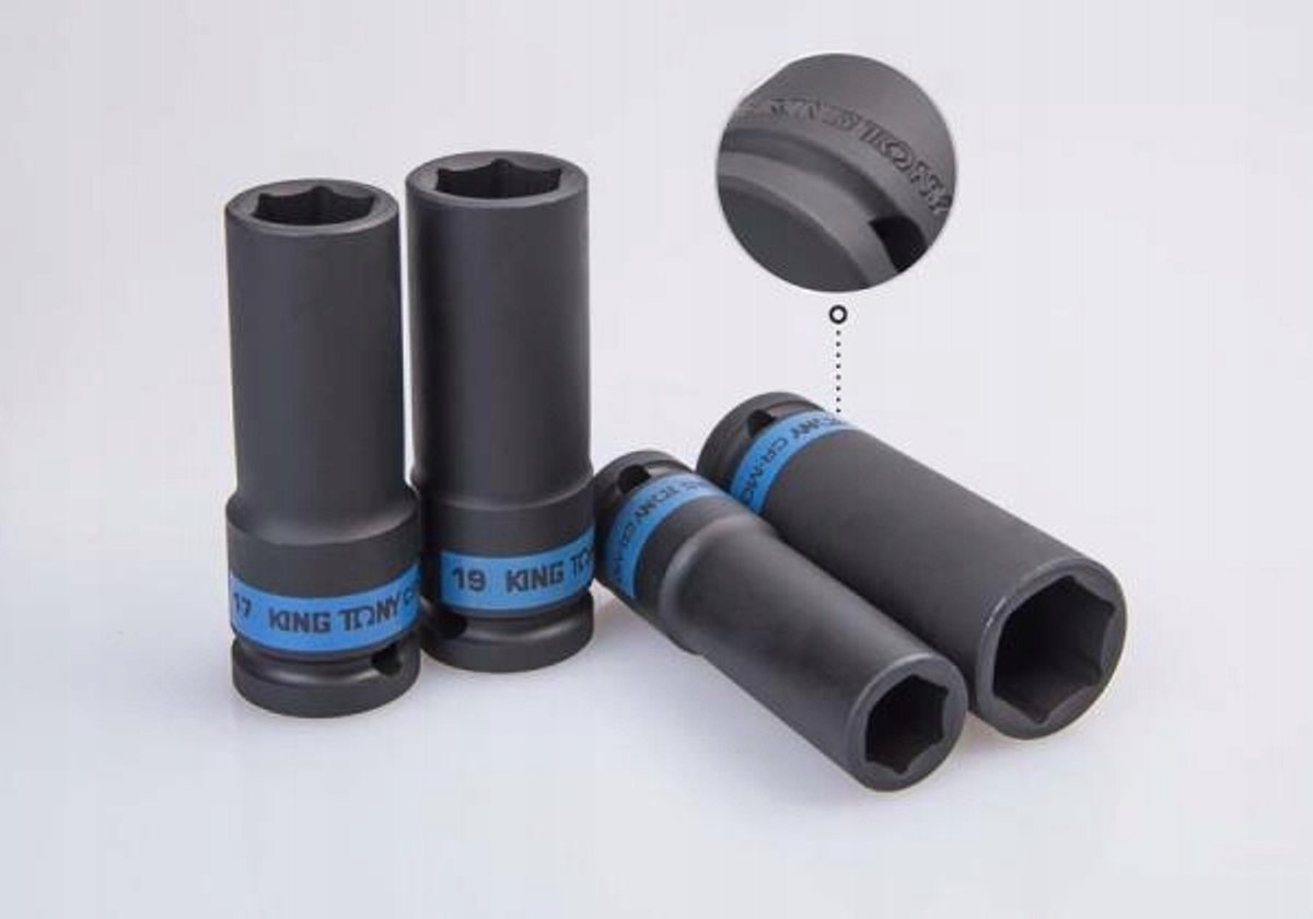 Lange Slagdoppen 1/2" 26mm 6-kant King Tony