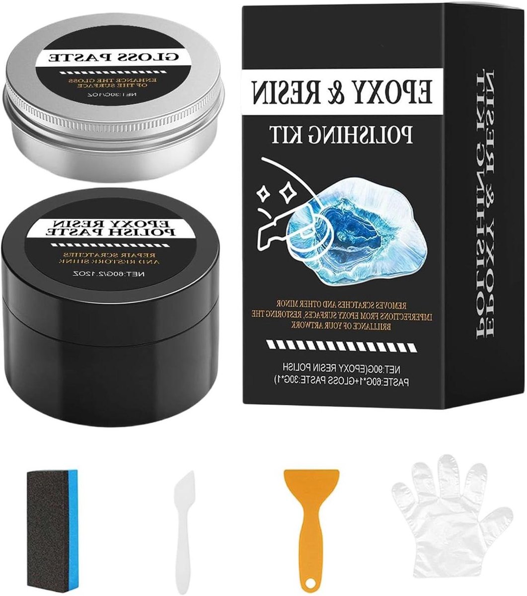 Polijstset Kunsthars - Epoxy Pasta - Oppervlakken Herstellen - Hoogglans Finish - 60g Reparatiepasta - Niet Gespecificeerd