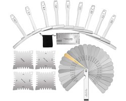 Gitaar Radius Meter - Luthier Meetinstrument - Gitaar Afstelling - Roestvrij Staal - Multicolor - Zilverkleurig