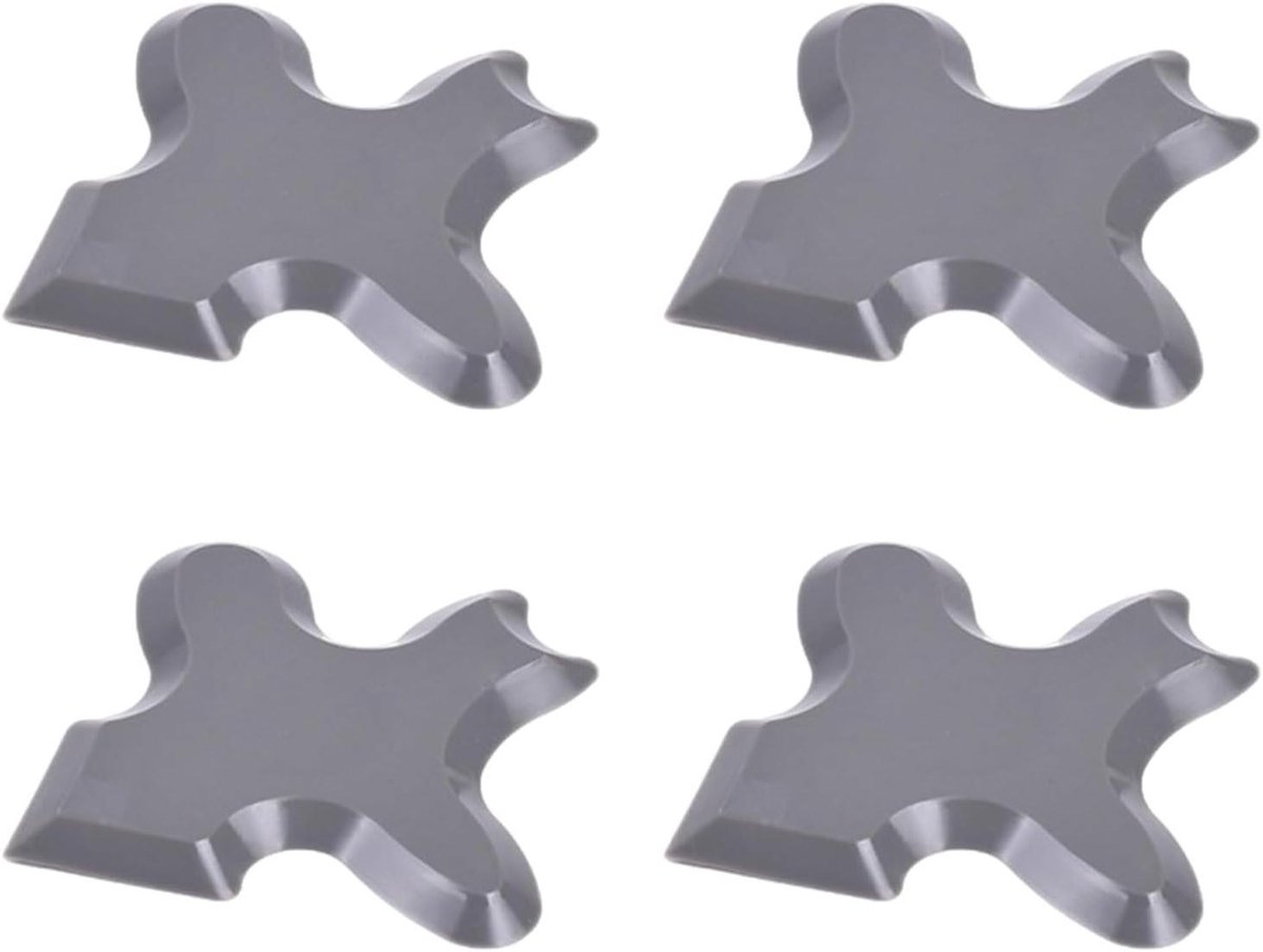 Lijmschraper Set - Verwijderaar Kit - Hardnekkige Lijm Verwijderen - Ergonomische Grip - 4 Stuks - Grijs
