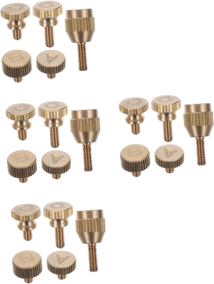 Saxofoon Hals Schroef - Muziekonderdeel - Instrument Reparatie - Set van 4 - 1.2x2.5cm - Goud