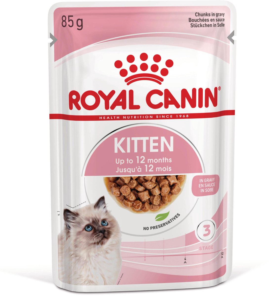 Bol.com Royal Canin Kitten - Katten Natvoer in Gravy - 12 x 85 g aanbieding