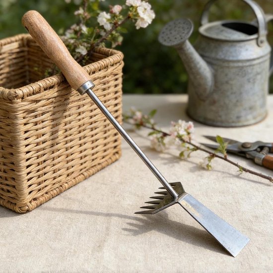 Onkruidverwijderaar Tuingereedschap - Handmatige Trekker - Bodem Bewerken - Lange Ergonomische Steel - 50 x 5 cm - Grijs — afbeelding 5