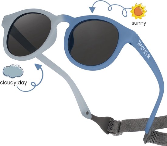 Baby Zonnebril - Peuter Zonnebril - Bescherming Tegen Zon - Kleurveranderend Bij UV-Licht - 0-24 Maanden - Grijs van Merkloos — afbeelding 5