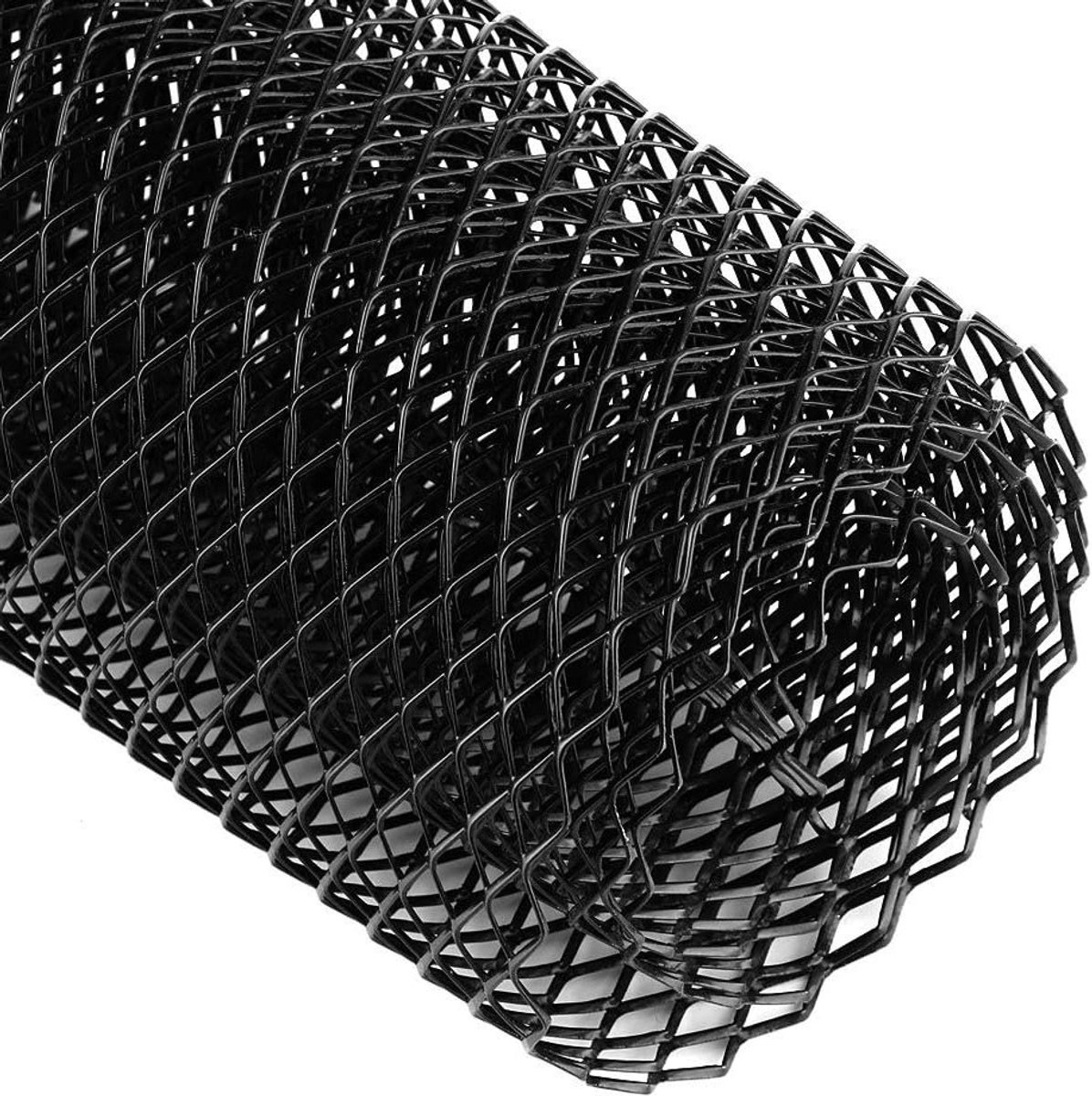 Aluminium Mesh Rooster voor Auto Racing, Universele Grille met 8 x 16 mm Gaten, Zwart Rhombus Design (100 x 33 cm)